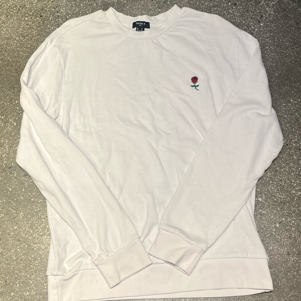 Forever 21 Men’s Longsleeve Tee Rose Decal